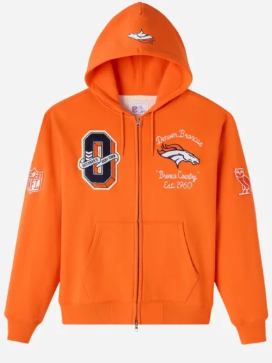 OVO Denver Broncos Waffle Lined Hoodie