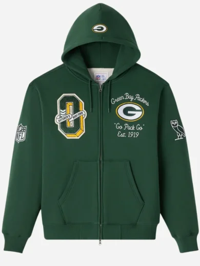 OVO Green Bay Packers Waffle Lined Hoodie