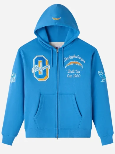 OVO Los Angeles Chargers Waffle Lined Hoodie