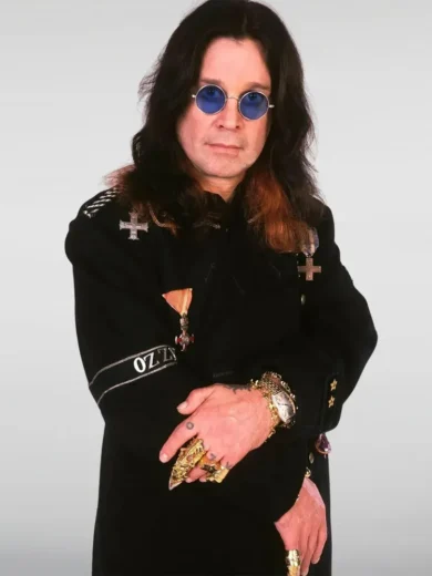 Ozzy Osbourne Black Cotton Coat