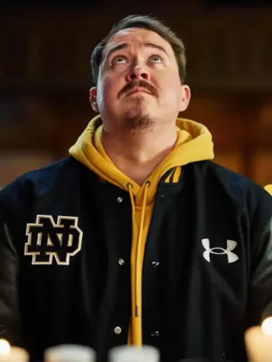 Shane Gillis Notre Dame Black Varsity Jacket
