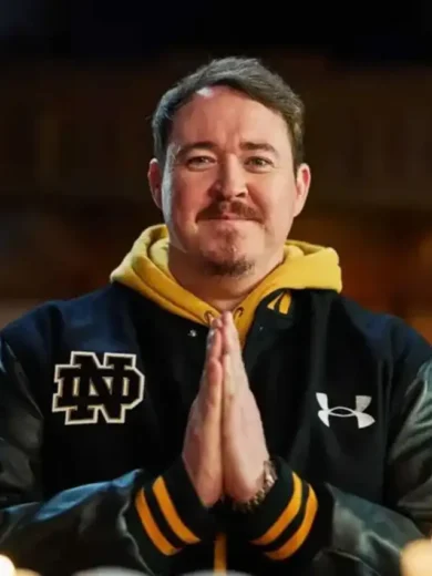 Shane Gillis Notre Dame Black Varsity Jacket