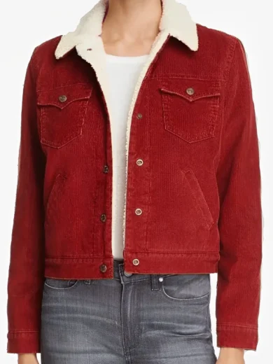 Stranger Things Nancy Wheeler Red Sherpa Jacket