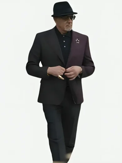 Sylvester Stallone Tulsa King Purple Suit