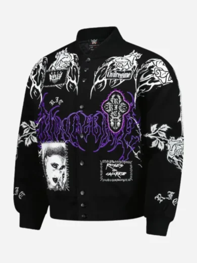 WWE Rhea Ripley X Civil Regime Black Bomber Jacket