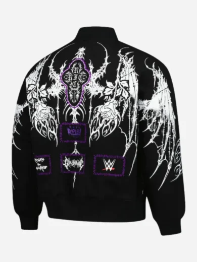 WWE Rhea Ripley X Civil Regime Black Bomber Jacket