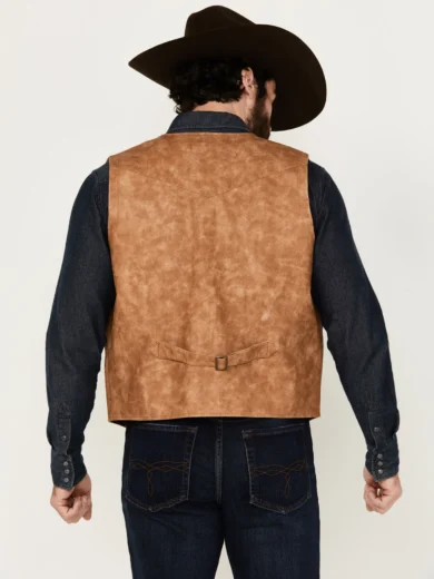 Cody James Men's Palomino Faux Leather Vest
