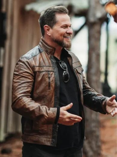 72 Hours 2024 Alexander Kane Leather Brown Jacket