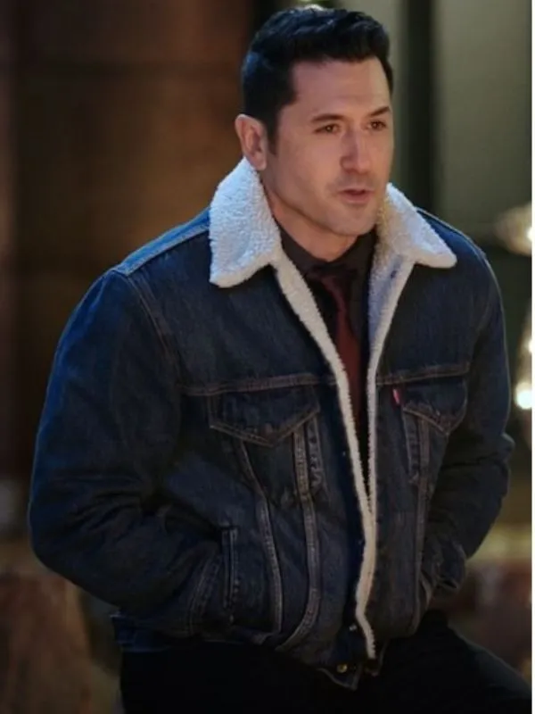 A Cozy Christmas Inn 2022 Andy Holliday Denim Jacket