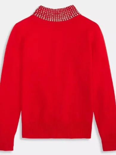 Elsbeth S03 Carrie Preston Red Embellished Sweatshirt