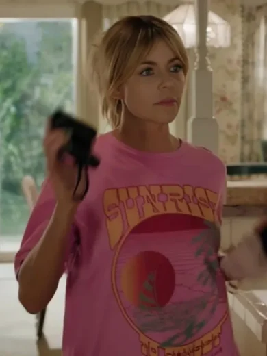 High Potential 2024 Kaitlin Olson Pink T-Shirt