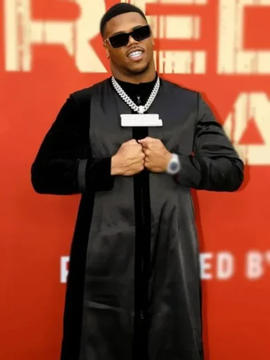 2025 NFL Draft Red Carpet Abdul Carter Long Black Coat