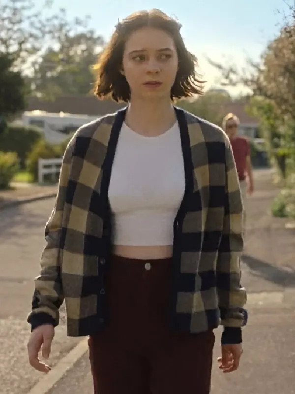 A Good Girl’s Guide to Murder 2024 Emma Myers Checked Cardigan