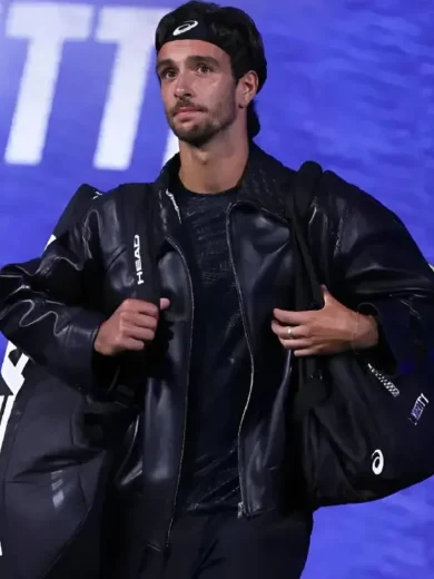 2025 US Open Lorenzo Musetti Leather Jacket