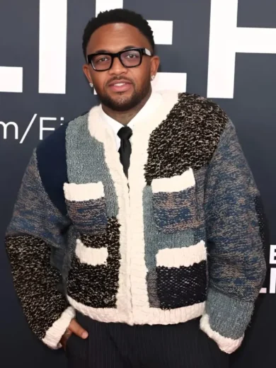 67th Grammy Awards Mustard DJ Patchwork Cardigan