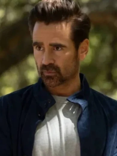 A Big Bold Beautiful Journey 2025 Colin Farrell Blue Suede Jacket