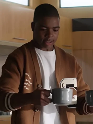 9-1-1 S9 Elijah M. Cooper Brown Cardigan