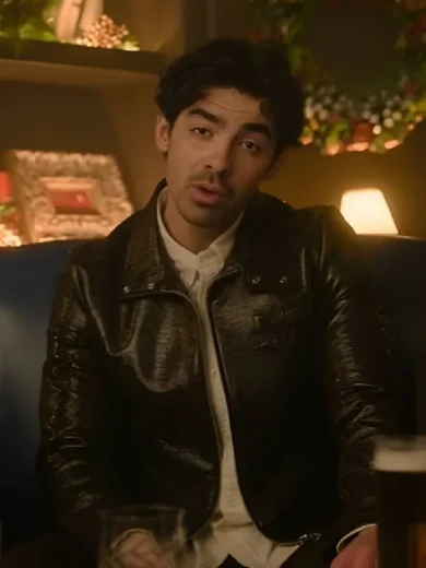A Very Jonas Christmas Joe Jonas Black Leather Jacket