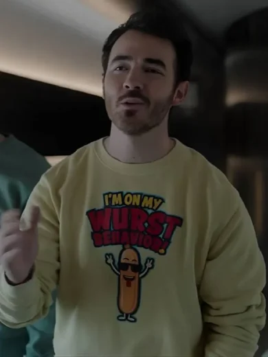 A Very Jonas Christmas Kevin Jonas I’m On My Wurst Behavior Sweatshirt