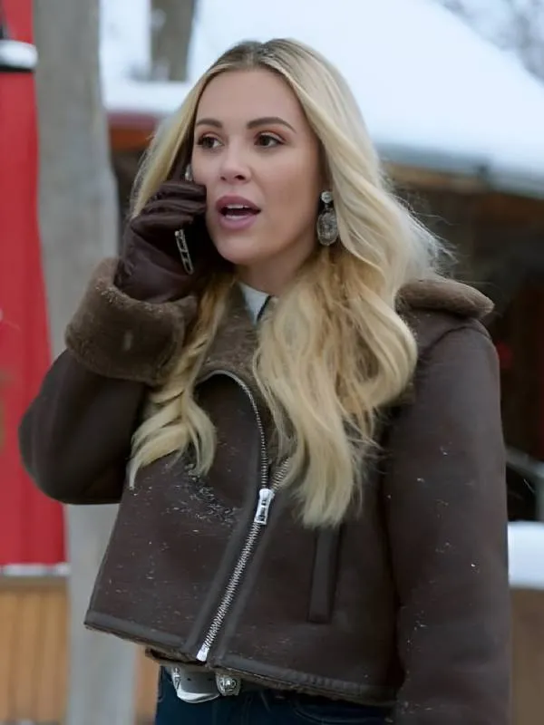 A Wild West Christmas Natalie Hall Brown Suede Jacket