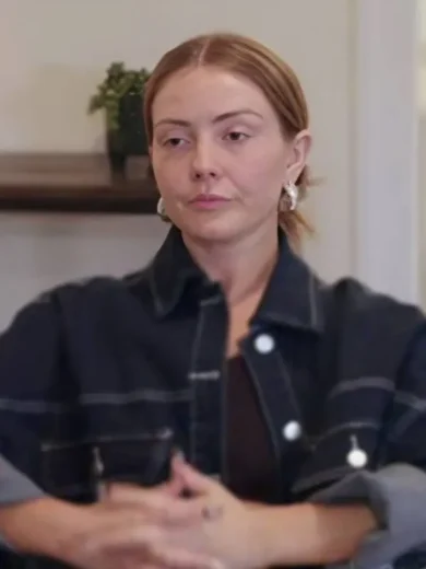 90 Day Fiance Happily Ever After S9 Kara Leona Denim Contrast Stitch Jacket