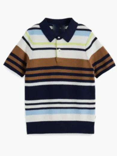 9-1-1 Season 8 Gavin McHugh Multicolor Striped Polo Shirt