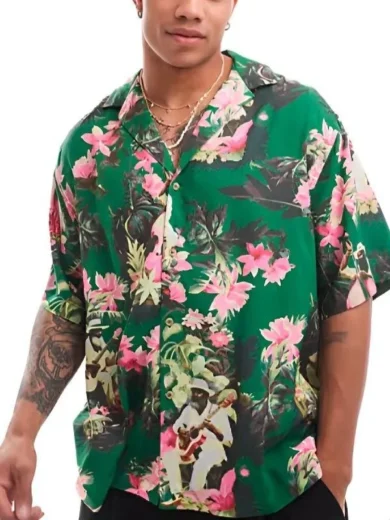 90 Day Fiance S11 Sarper Green Floral Shirt