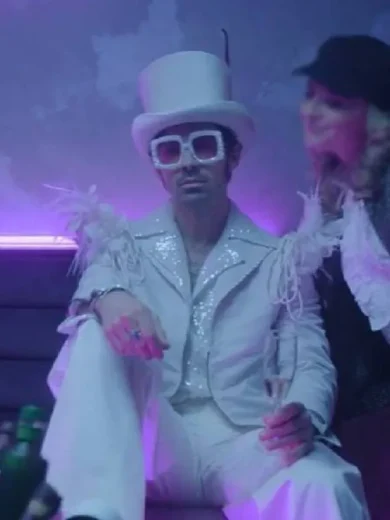 A Very Jonas Christmas Joe Jonas White Jacket