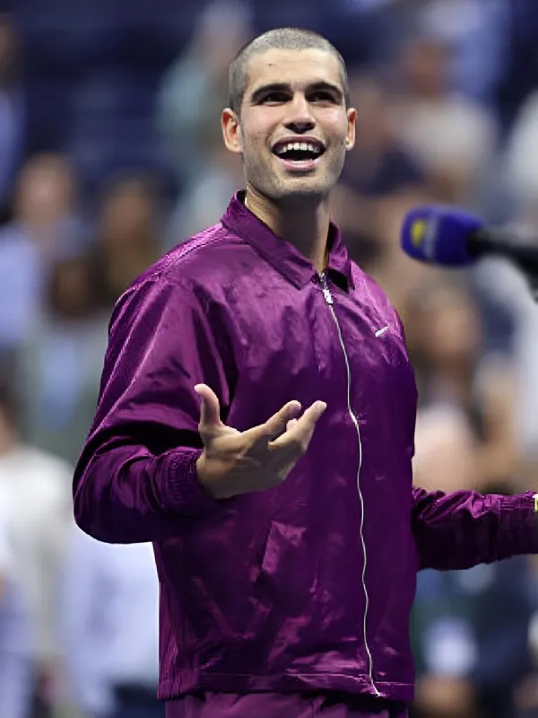 2025 US Open Carlos Alcaraz Purple Jacket