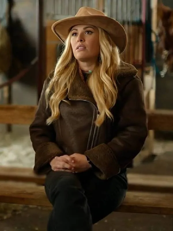 A Wild West Christmas Natalie Hall Brown Suede Jacket