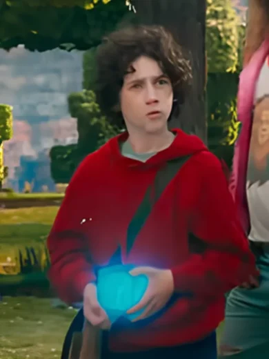 A Minecraft Movie 2025 Sebastian Hansen Red Hoodie