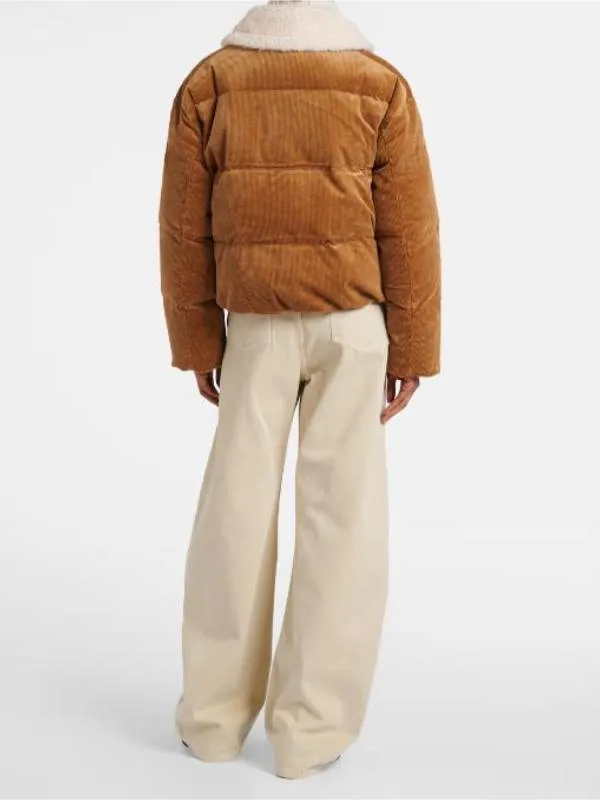 A Merry Little Ex-Mas 2025 Emily Hall Brown Corduroy Puffer Jacket