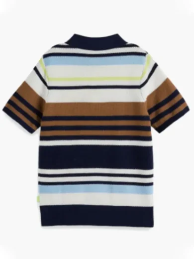 9-1-1 Season 8 Gavin McHugh Multicolor Striped Polo Shirt