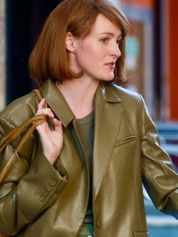 A Different Man 2024 Renate Reinsve Leather Blazer