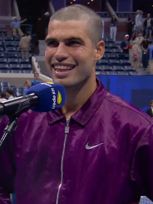 2025 US Open Carlos Alcaraz Purple Jacket
