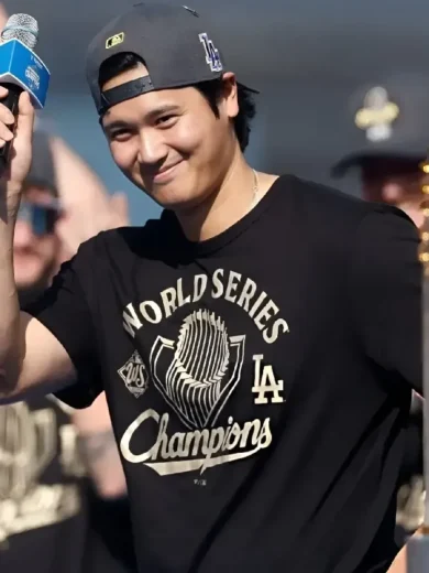 Team Dodgers 2025 WS Champions Parade Black Tee