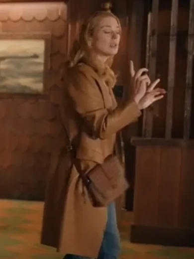 Virgin River S6 Alexandra Breckendridge Brown Leather Coat