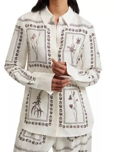 Only Murders in the Building S5 Meryl Streep Printed Blouse