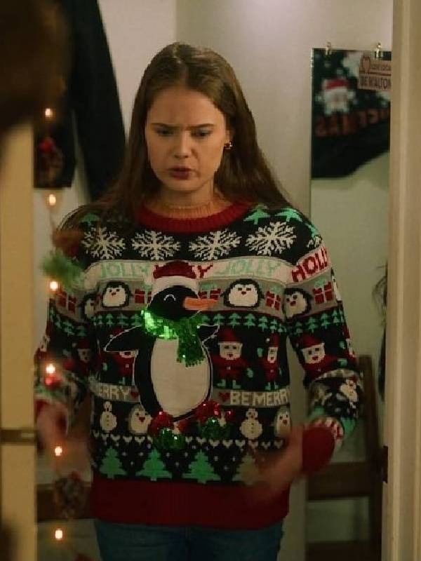 A Royal Icing Christmas Ellise Roth Penguins Graphic Sweater - Image 3