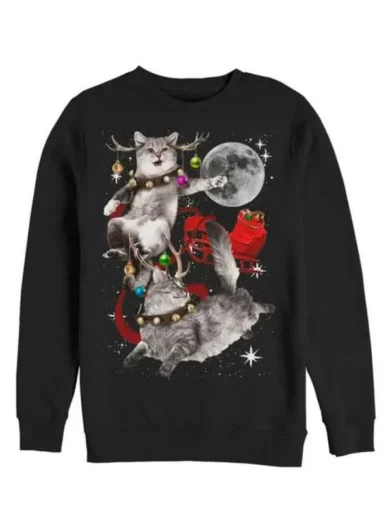 A Royal Icing Christmas Callum Buckley Cat Graphic Sweatshirt