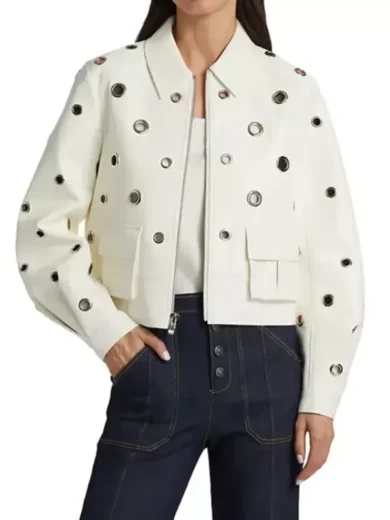 9-1-1 Season 8 Angela Bassett Grommets Leather J9-1-1 Season 8 Angela Bassett Grommets Leather Jacketacket