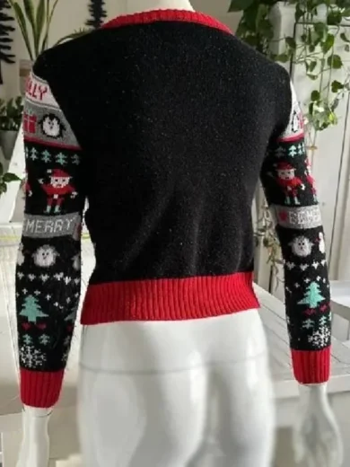 A Royal Icing Christmas Ellise Roth Penguins Graphic Sweater