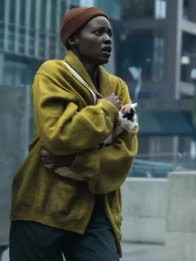 A Quiet Place Day One 2024 Samira Yellow Cardigan