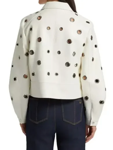 9-1-1 Season 8 Angela Bassett Grommets Leather Jacket