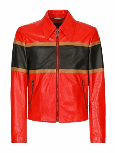 Felix Multi Colored Leather Jacket For Men