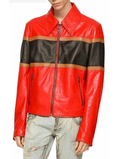 Felix Multi Colored Leather Jacket For Men