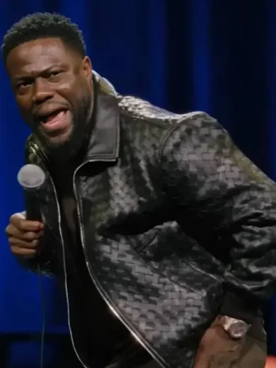 Kevin Hart: Acting My Age Black Leather Jacket
