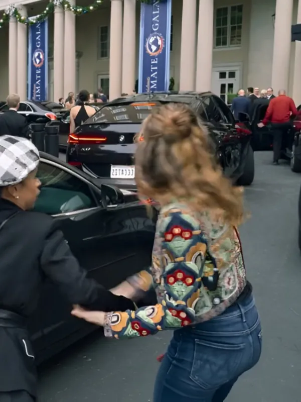 A Family Affair Joey King Floral Cropped Jacket