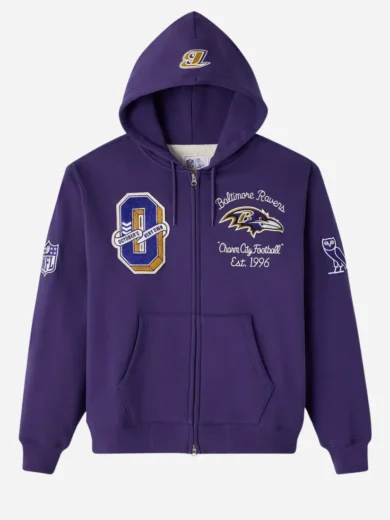OVO Baltimore Ravens Waffle Lined Hoodie