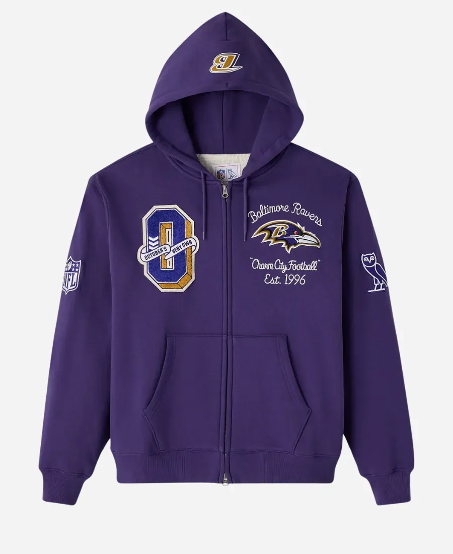 OVO Baltimore Ravens Waffle Lined Hoodie